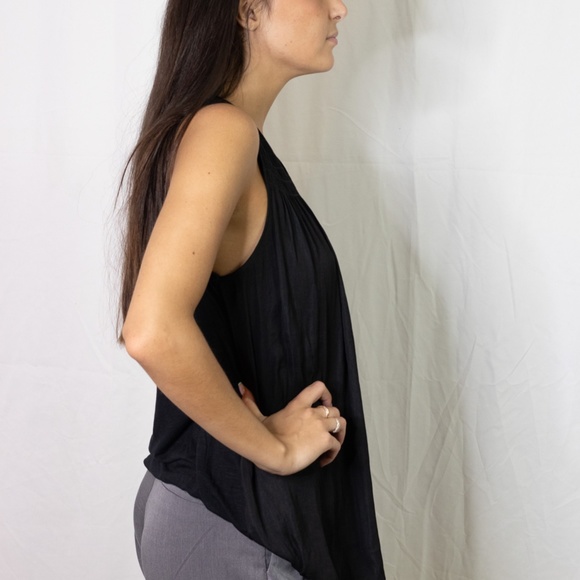 Dolan left of coast black shirred sleeveless top - Picture 4 of 8